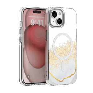 Epoxy Mag dėklas Apple iPhone 15 6,1" baltas