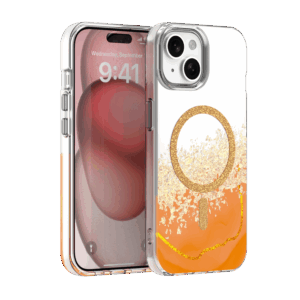 Epoxy Mag dėklas Apple iPhone 13 / 14 6,1" oranžinis