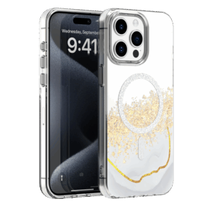 Epoxy Mag dėklas Apple iPhone 15 Pro 6,1" baltas