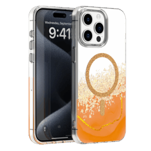 Epoxy Mag dėklas, skirtas Apple iPhone 15 Pro 6,1" oranžinis