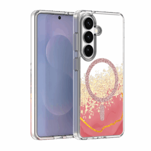 Epoxy Mag dėklas Samsung Galaxy S24 / S25 rožinis
