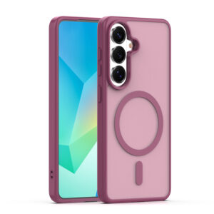 Mag Matt dėklas Samsung Galaxy S26 bordo spalvos, didelė anga