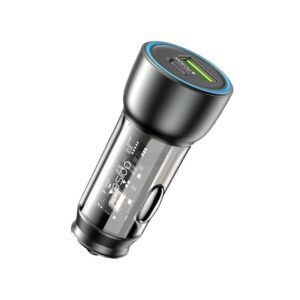 YESIDO AUTOMOBILINIS ĮKROVIKLIS Y49 PD 30W QC3.0 18W USB-A+C JUODAS