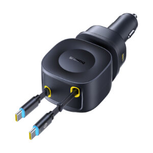 Baseus PrimeTrip VR2 Max automobilinis įkroviklis su ištraukiamu laidu 3C+U 100W Cosmic Black - Image 2