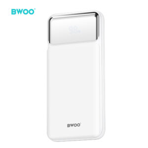 BWOO itin plonas 22,5W 10000 mAh išorinis akumuliatorius, baltas