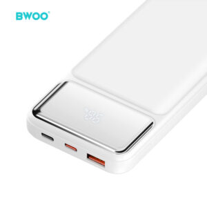 BWOO itin plonas 22,5W 10000 mAh išorinis akumuliatorius, baltas - Image 2