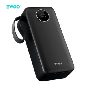BWOO 22,5W 30000 mAh išorinė baterija su LCD ekranu, juoda - Image 2