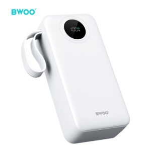 BWOO 22,5W 30000 mAh išorinė baterija su LCD ekranu, balta - Image 2