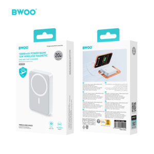 BWOO 20W 10000 mAh išorinė baterija, balta - Image 4