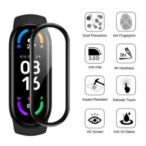 GRŪDINTAS STIKLAS 3D MI BAND 9/M9