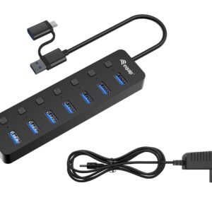 Equip 128965 sąsajos šakotuvas USB 3.2 Gen 1 (3.1 Gen 1) Type-A 5000 Mbit/ai Juoda - Image 2