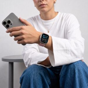 Tech-Protect NYLON SPORT APPLE WATCH 8 / 9 / 10 / 11 / SE / ULTRA (44 / 45 / 46 / 49 MM) ŠVIESIAI ROŽINIS - Image 5