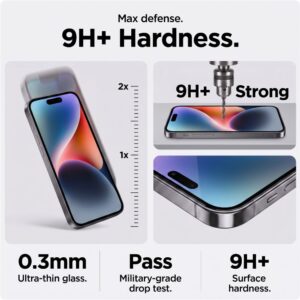 PRIVATUMĄ UŽTIKRINANTIS STIKLAS TECH-PROTECT GLASS SPY+ 2-PACK Apple iPhone 18 PRO MAX PRIVACY - Image 5