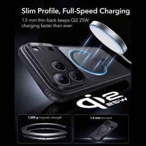 ESR Classic Hybrid MagSafe Apple iPhone 17 PRO MAX / 18 PRO MAX MATINIS JUODAS - Image 5