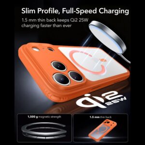 ESR Classic Hybrid MagSafe Apple iPhone 17 PRO MAX / 18 PRO MAX MATINIS ORANŽINIS - Image 5