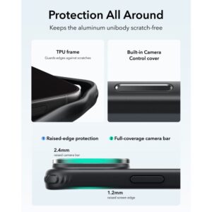 ESR Classic Hybrid KICKSTAND MagSafe Apple iPhone 17 PRO / 18 PRO SKAIDRUS/JUODAS - Image 5