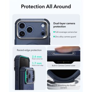 ESR CYBER TOUGH DĖKLAS SU STOVU IR MagSafe Apple iPhone 17 PRO / 18 PRO MĖLYNAS - Image 5