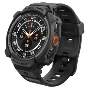 SPIGEN RUGGED ARMOR PRO SAMSUNG GALAXY WATCH ULTRA 2 2026 (47 MM) MATINĖ JUODA