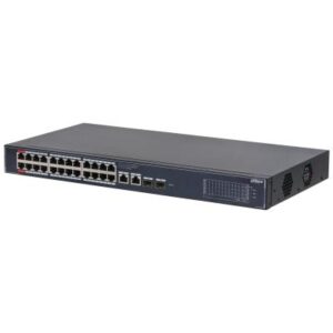 Switch|DAHUA|DH-SG4028LP|26xGigabit Ethernet (copper) ports quantity|2xSFP module slots quantity|4xPower over Ethernet (PoE) ports quantity|Total Power over Ethernet (PoE) budget 240 W|SG4028LP - Image 1
