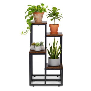Pastatomas gėlių stovas dekoracijoms, 4 lentynos, Loft stilius, ModernHome - Image 6