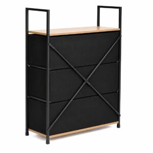 Spintelė su 3 medžiaginiais stalčiais 60 cm lentynų blokas tekstilinis organizatorius loft ModernHome - Image 6