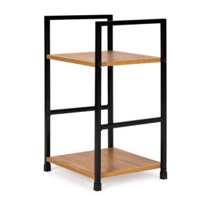 Moderni medinė knygų lentyna, naktinis staliukas su 2 lentynomis, LOFT - Image 6