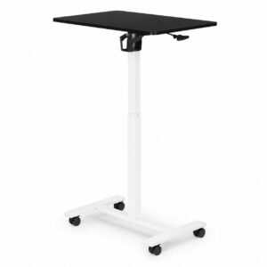Mobilus rašomasis stalas 70x48 cm nešiojamam kompiuteriui, reguliuojamo aukščio 71.5-112 cm, juodas stalviršis ModernHome - Image 6