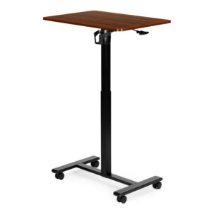Mobilus rašomasis stalas 70x48 cm, nešiojamojo kompiuterio staliukas, reguliuojamas aukštis 71.5-112 cm, medinis stalviršis ModernHome - Image 6