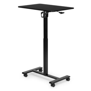 Mobilus rašomasis stalas 70x48 cm nešiojamojo kompiuterio staliukas, reguliuojamo aukščio 71.5-112 cm, juodas ModernHome - Image 6