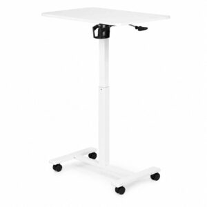 Mobile desk 70x48 cm laptop table height adjustable 71.5-112 cm white ModernHome - Image 6