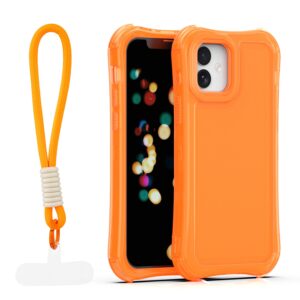 Safepop dėklas su dirželiu, skirtas Apple iPhone 12 / 12 Pro 6,1" oranžinis