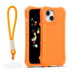 Safepop dėklas su dirželiu, skirtas Apple iPhone 15 6,1" oranžinis