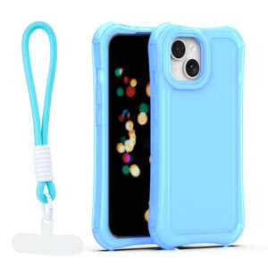 Safepop dėklas su dirželiu Apple iPhone 15 6,1" mėlynas