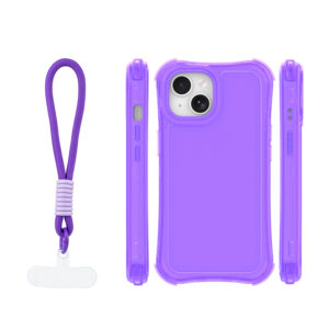 Safepop dėklas su dirželiu, skirtas Apple iPhone 15 6,1" violetinis - Image 2