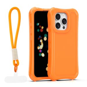 Safepop dėklas su dirželiu Apple iPhone 15 Pro 6,1" oranžinis