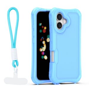 Safepop dėklas su dirželiu, skirtas Apple iPhone 16 6,1" mėlynas