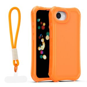 Safepop dėklas su dirželiu, skirtas Apple iPhone 16e / 17e, oranžinis