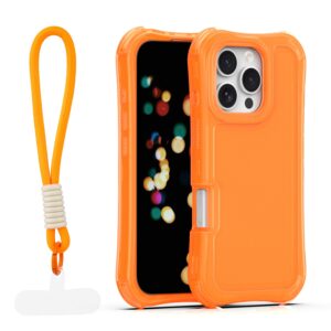 Safepop dėklas su dirželiu, skirtas Apple iPhone 16 Pro 6,3" oranžinis
