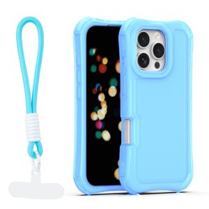 Safepop dėklas su dirželiu, skirtas Apple iPhone 16 Pro 6,3" mėlynas