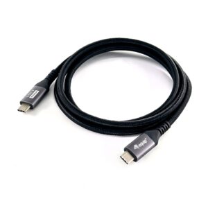Equip 128383 USB kabelis USB4 Gen 3x2 2 m USB C 40 Gbit/s 240 W Juoda - Image 1