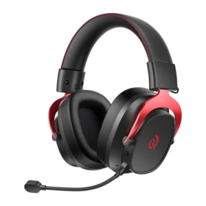 QCY Heroad VT200 žaidimų ausinės, juodos ir raudonos spalvos - Image 2