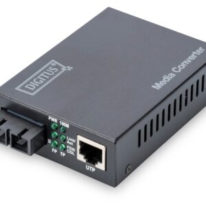 Digitus DN-82021-1 tinklo medijos keitiklis Vidinis 1310 nm Vienas režimas Juoda - Image 1