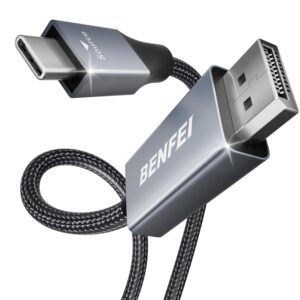 BENFEI laidas USB-C į DisplayPort 0,9 m 8K 60Hz 4K 144Hz pilkas