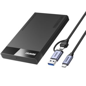 BENFEI SSD diskų dėklas 2.5 colio SATA SSD USB-C USB-A su UASP SATA III palaikymu juodas