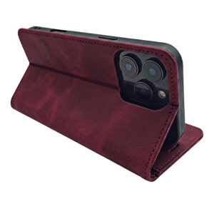 Išmanusis zomšinis dėklas Motorola Edge 70 Fusion, bordo spalvos - Image 5