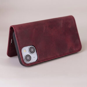Išmanusis zomšinis dėklas Apple iPhone 13 6,1" bordo spalvos - Image 8