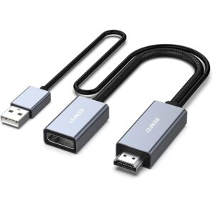 BENFEI adapteris HDMI į DisplayPort 4K 60Hz 2K 144Hz 1080P 165Hz vienkryptis pilkas