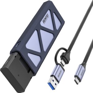 BENFEI SSD diskų dėklas M.2 NVMe SSD USB-C USB-A pilkas