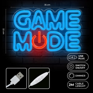 Forever Light Neon PLEXI LED GAME MODE mėlynas raudonas FPNE38 - Image 2