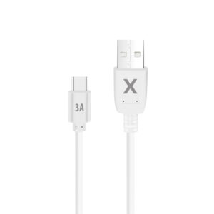 Maxlife USB - USB-C laidas 0,5 m 3A baltas